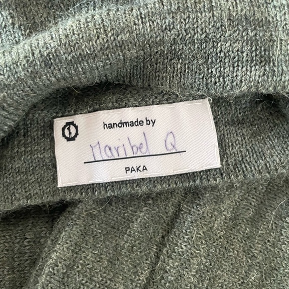 NWT Paka Apparel handmade hoodie sweater in eucalyptus - Picture 4 of 6